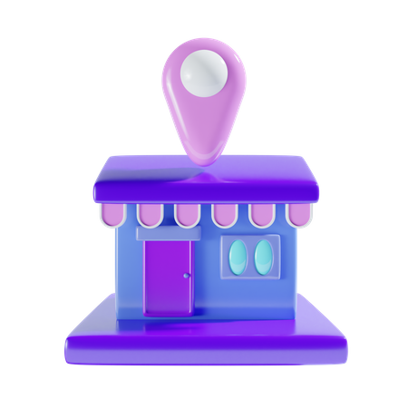 Localização da loja  3D Icon