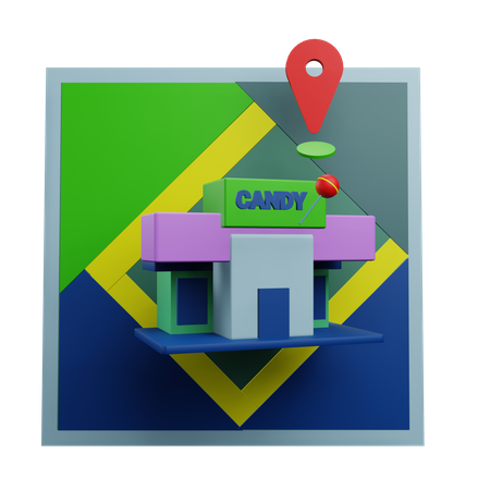 Localização da loja de doces  3D Icon