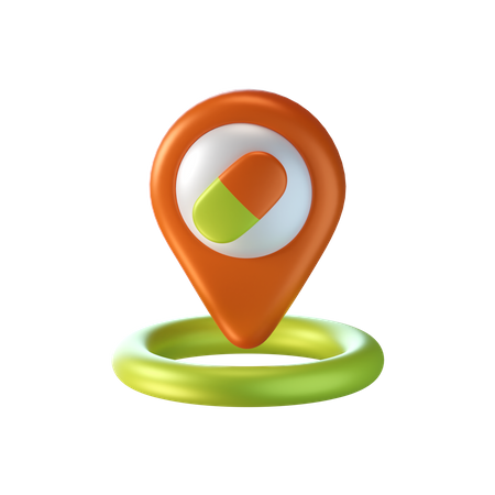 Localização da loja de medicamentos  3D Icon