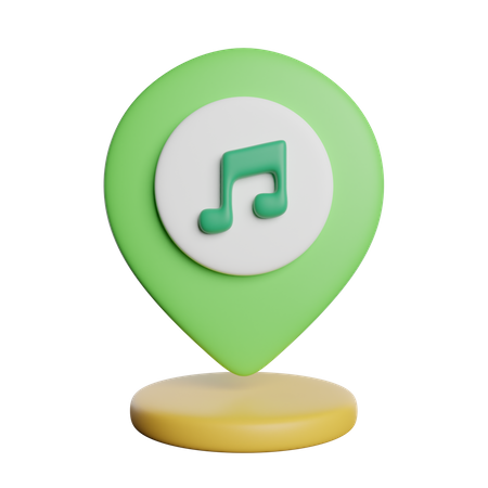 Localização da loja de música  3D Icon