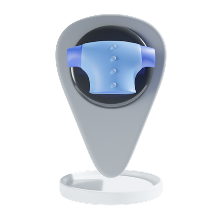 Localização da loja de tecidos  3D Icon
