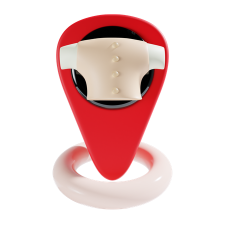 Localização da loja de tecidos  3D Icon
