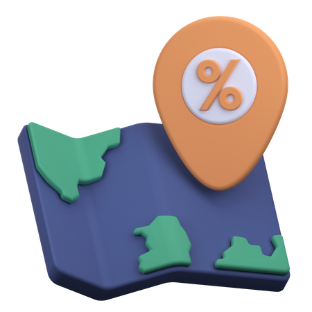 Localização da oferta de compras  3D Icon