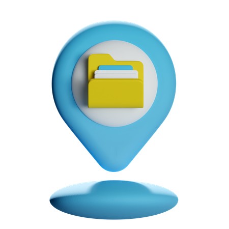 PIN de localização da pasta  3D Icon