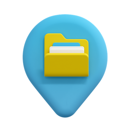 PIN de localização da pasta  3D Icon