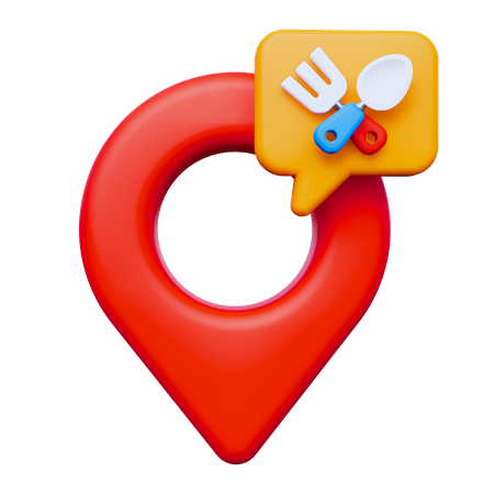 Localização de comida  3D Icon