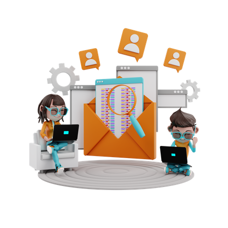 Localização de endereço de e-mail  3D Icon