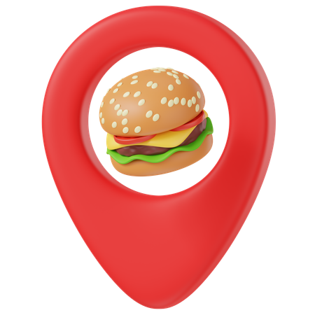 Localização de fast-food  3D Icon