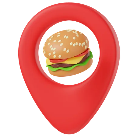 Localização de fast-food  3D Icon