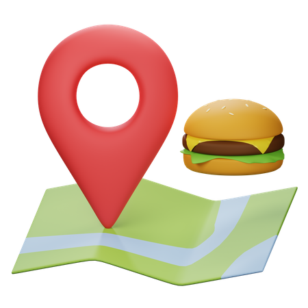 Localização de fast-food  3D Icon