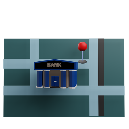 Localização do banco  3D Icon
