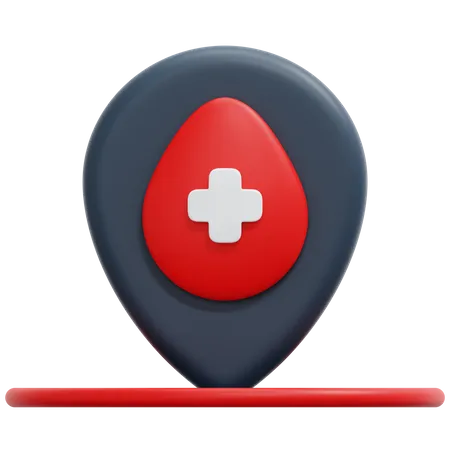 Localização do banco de sangue  3D Icon