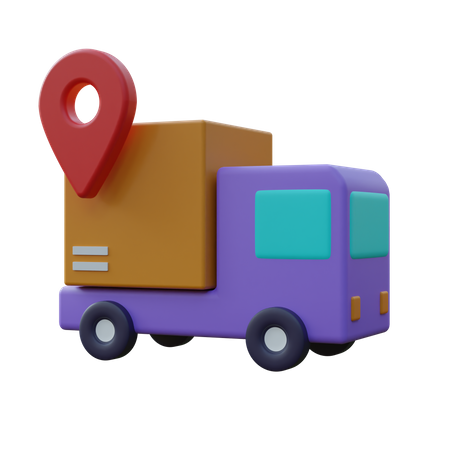 Localização do caminhão de entrega  3D Icon