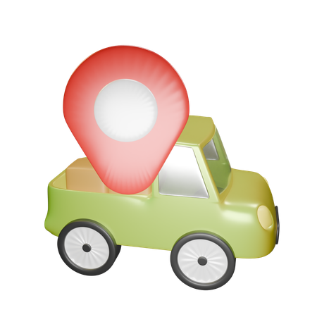Localização do carro  3D Icon