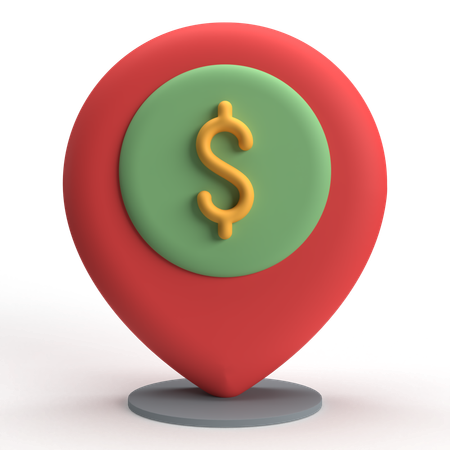 Localização do dinheiro  3D Icon