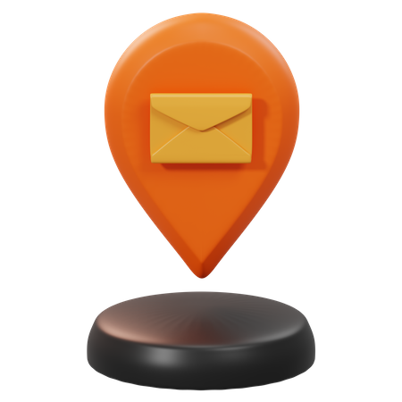 Localização do envelope  3D Icon