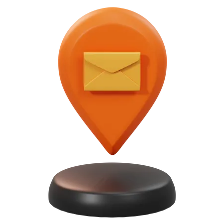 Localização do envelope  3D Icon