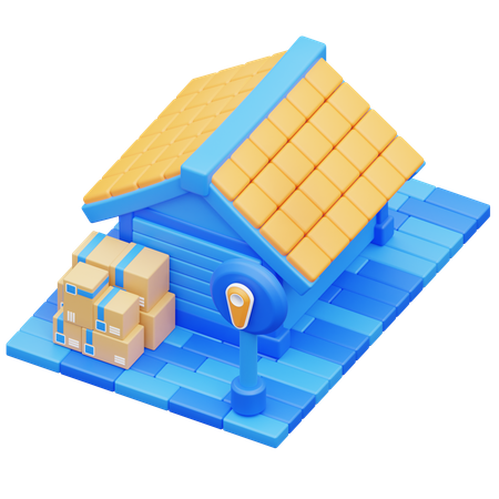 Localização do escritório de logística  3D Icon