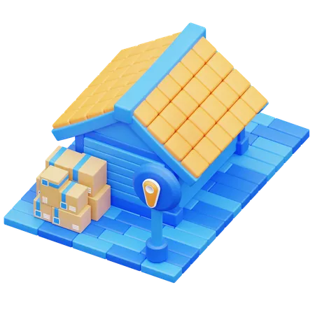 Localização do escritório de logística  3D Icon