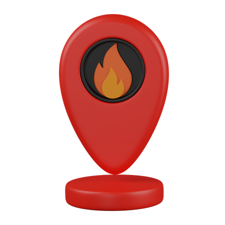 Localização do incêndio  3D Icon