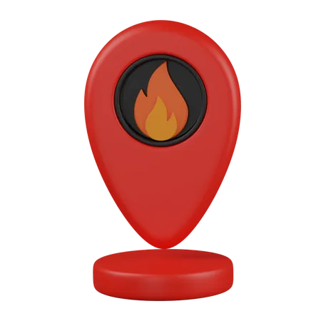 Localização do incêndio  3D Icon