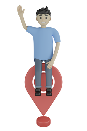 Localização do homem  3D Icon