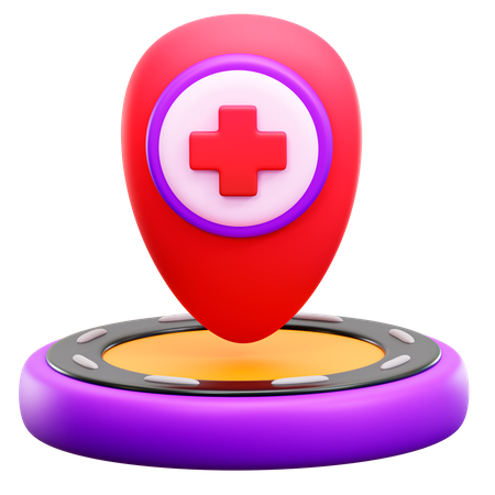 Localização do hospital  3D Icon