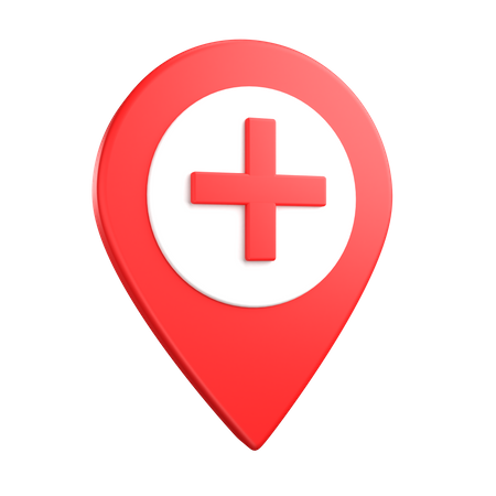 Localização do hospital  3D Icon