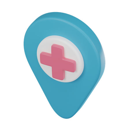 Localização do hospital  3D Icon