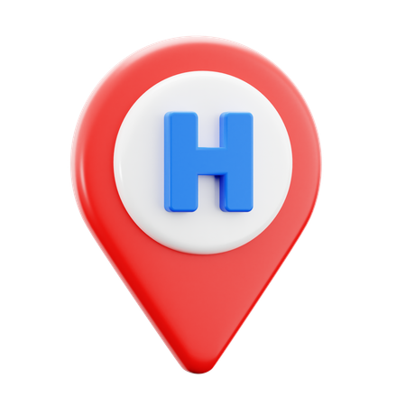 Localização do hospital  3D Icon