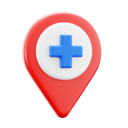 Localização do hospital  3D Icon
