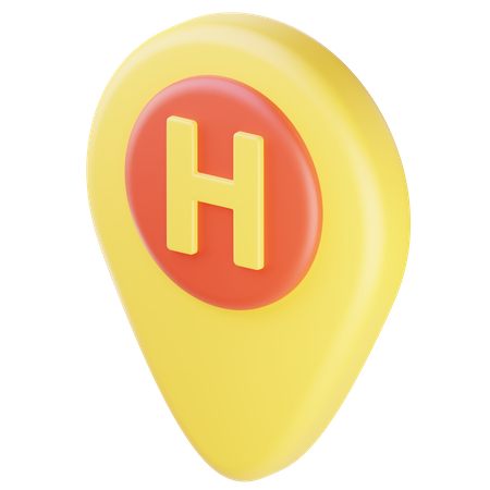Localização do hotel  3D Icon