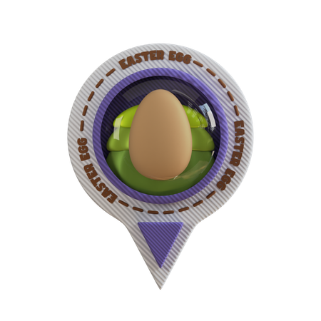 Localização do ovo de páscoa  3D Icon