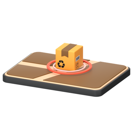 Localização de pacotes online  3D Icon