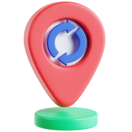 Localização do pino  3D Icon