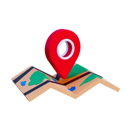 Localização do pino  3D Illustration