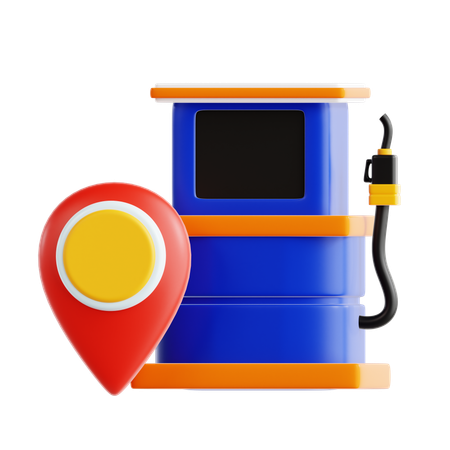 Localização do posto de gasolina  3D Icon