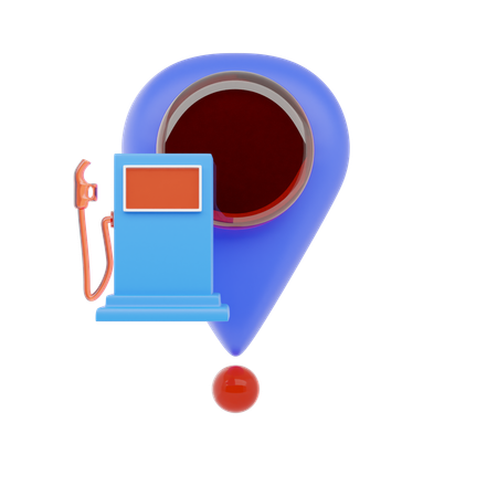 Localização do posto de gasolina  3D Icon