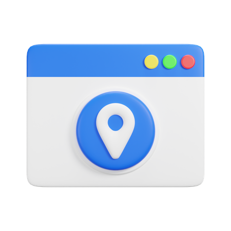 Localização do site  3D Icon