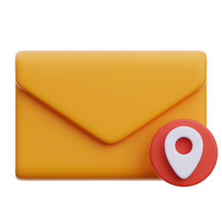 E-mail de localização  3D Icon