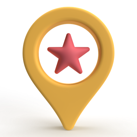 Localização da estrela  3D Icon