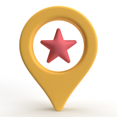 Localização da estrela  3D Icon