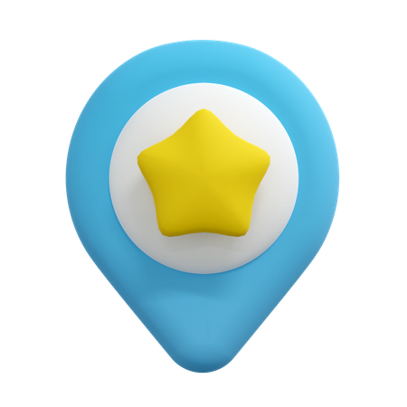 Pino de localização da estrela  3D Icon