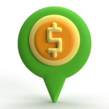 Localização financeira  3D Icon