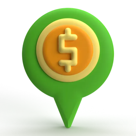 Localização financeira  3D Icon