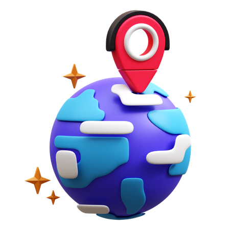 Localização global  3D Icon