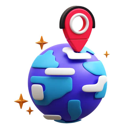 Localização global  3D Icon