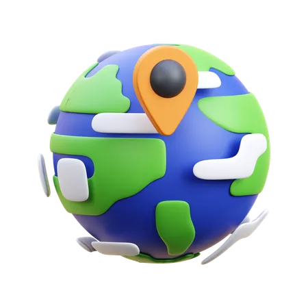 Localização global  3D Icon