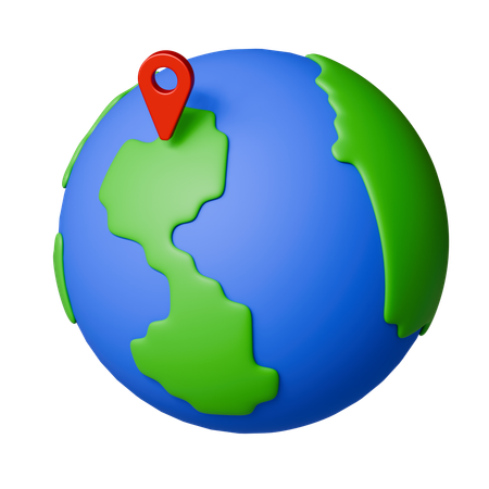 Localização global  3D Icon