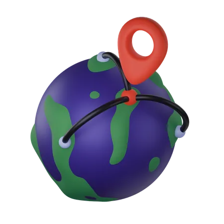 Localização global  3D Icon